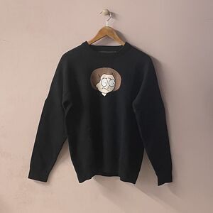 Daylight Curfew Collector Black Adult Swim Rick & Morty Knit Sweater Sz XL NWOT